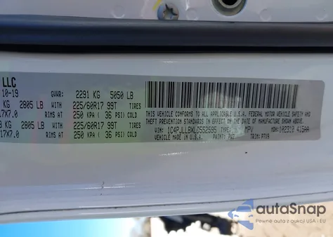 2020 Jeep Cherokee Latitude Plus from USA, damaged, VIN 1C4PJLLBXLD552595